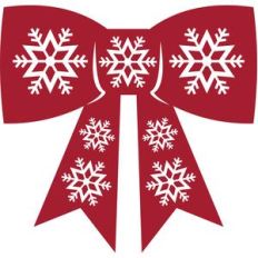 christmas snowflake bow