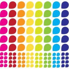 rainbow teardrop tabs