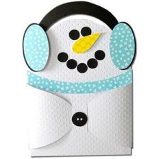 snowman earmuff hug gift card holder