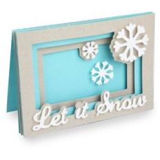let it snow shadow box folded cards