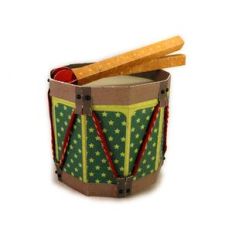 drum with sticks 3d box