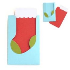 christmas stocking gift card envelope
