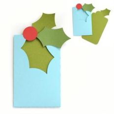 christmas holly gift card envelope