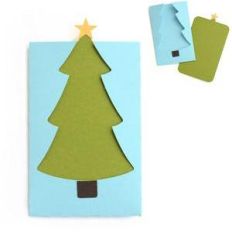 christmas tree gift card envelope
