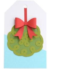 christmas wreath gift tag