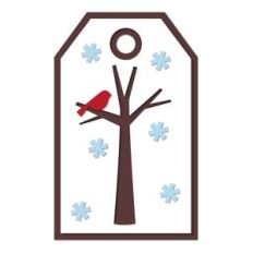 winter tree robin tag