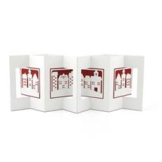 winter city scene double lever card