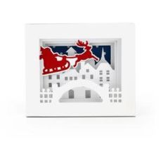 5x7 shadow box card santa city
