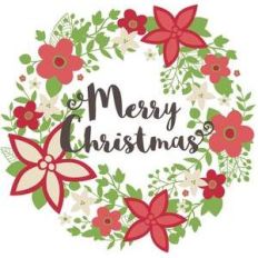 merry christmas wreath