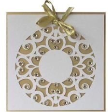 5x5 christmas wreath layer card