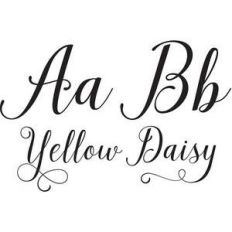 yellow daisy font