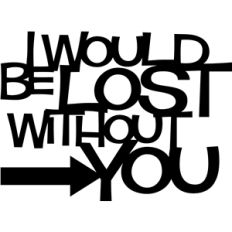 'i would be lost without you' phrase