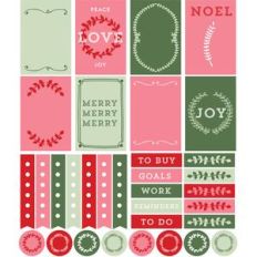 december sticker pack: happy planner version