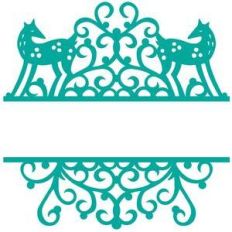 holiday deer split frame