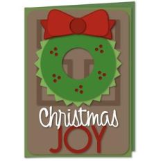 christmas joy wreath card
