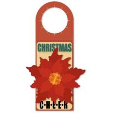 poinsettia cheetr bottle collar tag