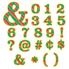 christmas striped numbers