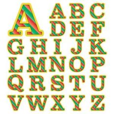 christmas striped alphabet - capitals