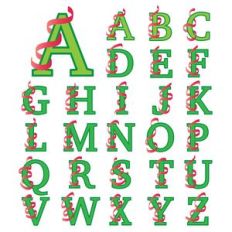 ribbon alphabet - caps