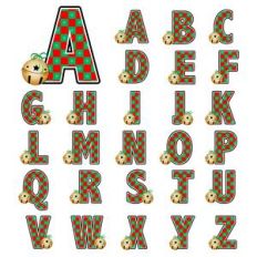 checkered w/bells alphabet