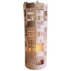snowy village papercut lantern