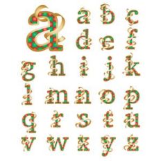 plaid, ribboned alphabet
