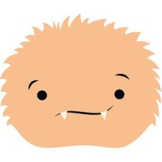 fluffy orange monster