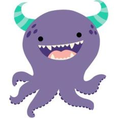 squiggly purple monster