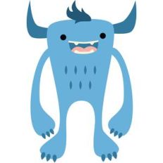 tall blue monster