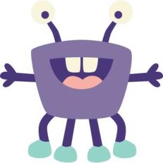 toothy purple monster