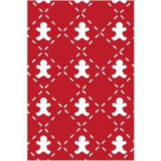 4" x 6" stitched gingerbread pocket card