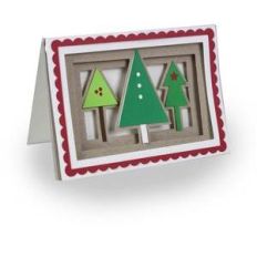 christmas tree shadow box card