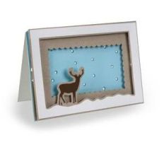 deer shadow box card