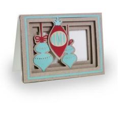 multi ornament shadow box card