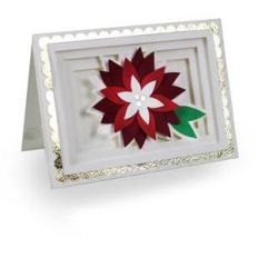 poinsettia shadow box card