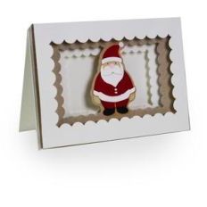 santa shadow box card
