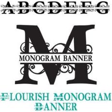 pn flourish monogram banner