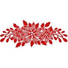 one color poinsettia sprig