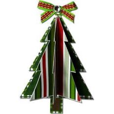 christmas tree 3d gift tag