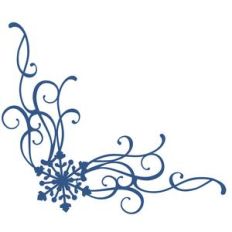 snowflake flurry corner border