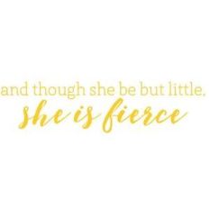 though she be but little, she is fierce