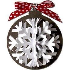 snowflake 3d gift tag