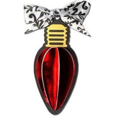 christmas light bulb 3d gift tag