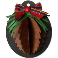 pinecone 3d gift tag