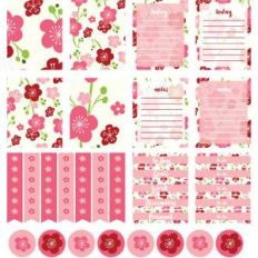 cherry blossom planner stickers- erin condren life planner