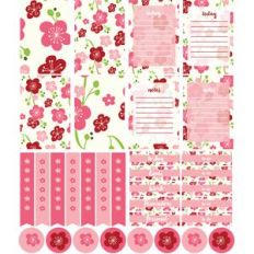 cherry blossom planner stickers- happy planner