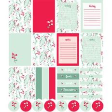 winter berries and leaves planner stickers- happy planner