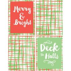 christmas plaid 3x4 cards