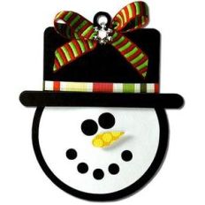 snowman head gift tag