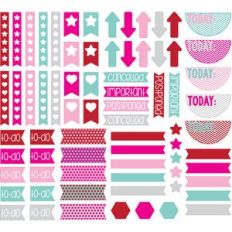 valentine colors planner tabs